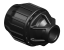 A 3D rendering of a metric compression female adaptor.