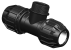 90 Degree Metric Tee with Threaded Male Offtake A 3D rendering of a metric compression tee with a threaded male offtake.