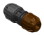 Metric Poly to Copper Coupling A 3D rendering of a metric poly to copper compression coupling.