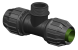 A 3D rendering of a rural compression tee with threaded male offtake.